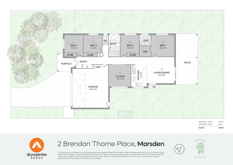 Floorplan of Homely house listing, 2 Brendan Thorne Place, Marsden QLD 4132