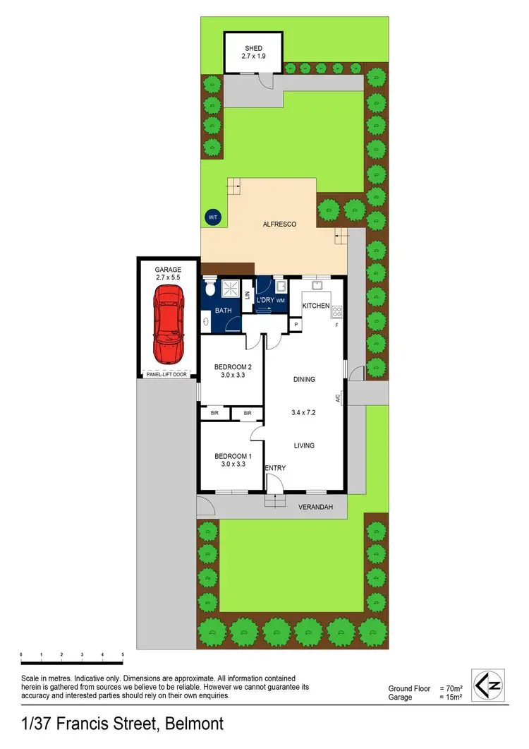 Floorplan of Homely townhouse listing, 1/37 Francis Street, Belmont VIC 3216