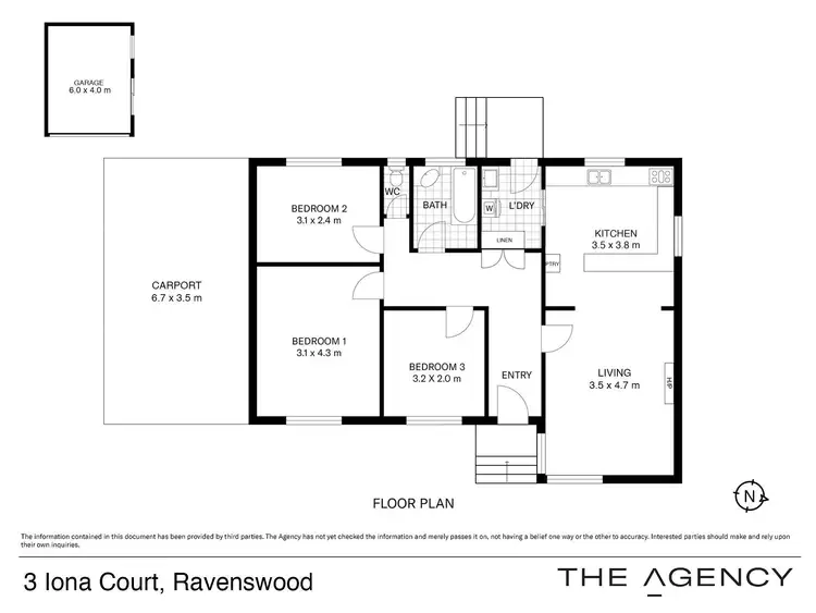 Floorplan of Homely house listing, 3 Iona Court, Ravenswood TAS 7250
