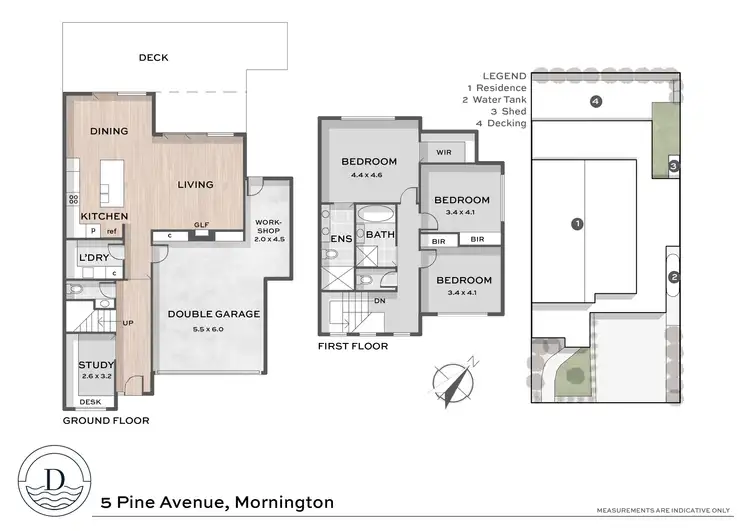 Floorplan of Homely house listing, 5 Pine Avenue, Mornington VIC 3931