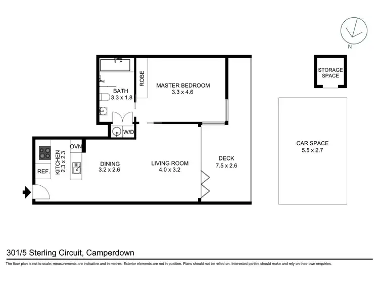 Floorplan of Homely apartment listing, 301/5 Sterling Circuit, Camperdown NSW 2050