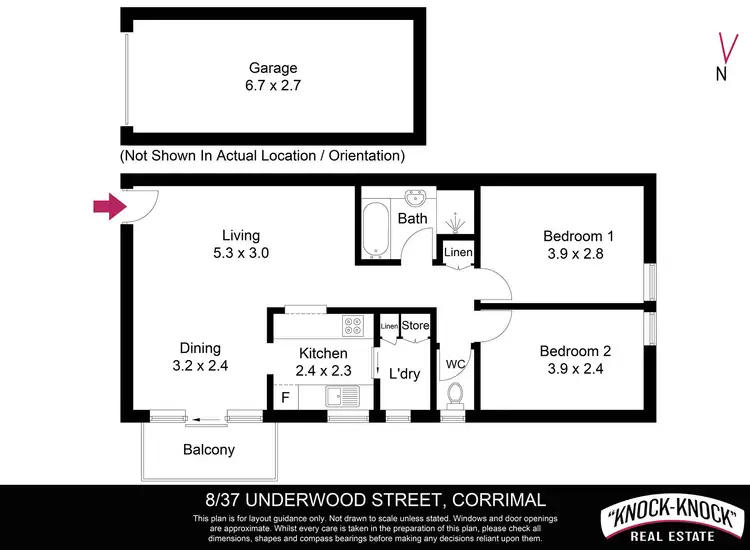 Floorplan of Homely unit listing, 8/37 Underwood Street, Corrimal NSW 2518