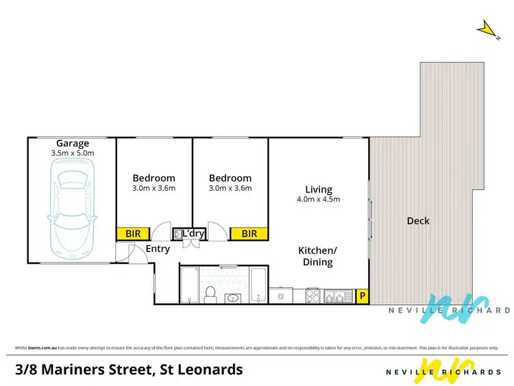 Floorplan of Homely townhouse listing, 3/8 Mariners Street, St Leonards VIC 3223