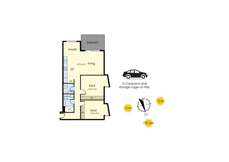 Floorplan of Homely apartment listing, Level 2/9/8 Ebdale Street, Frankston VIC 3199