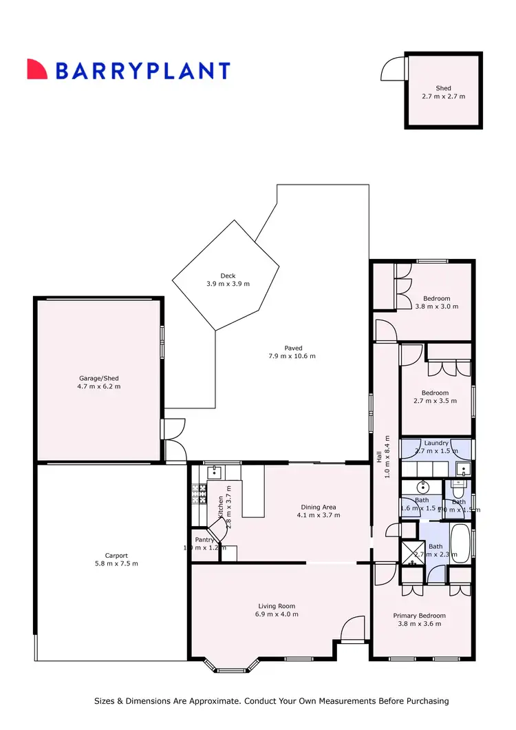 Floorplan of Homely house listing, 7 Sebastian Court, Mildura VIC 3500