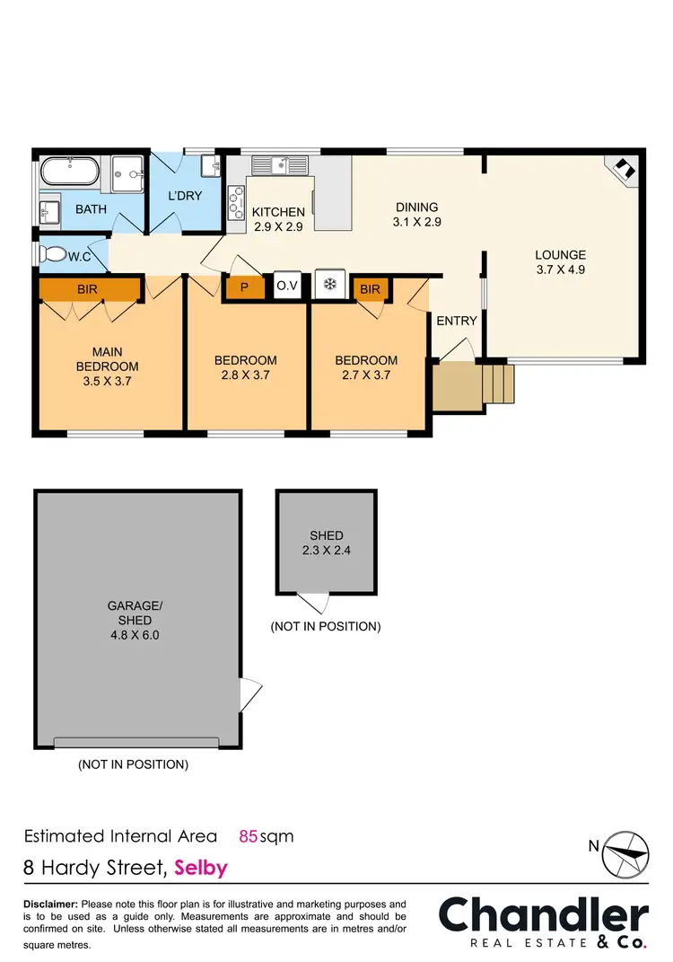 Floorplan of Homely house listing, 8 Hardy Street, Selby VIC 3159