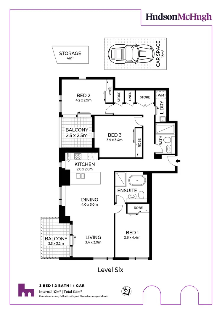Floorplan of Homely unit listing, 603/16 Hudson Street, Lewisham NSW 2049