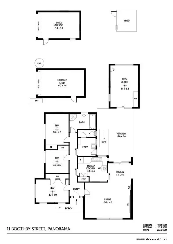 Floorplan of Homely house listing, 11 Boothby Street, Panorama SA 5041