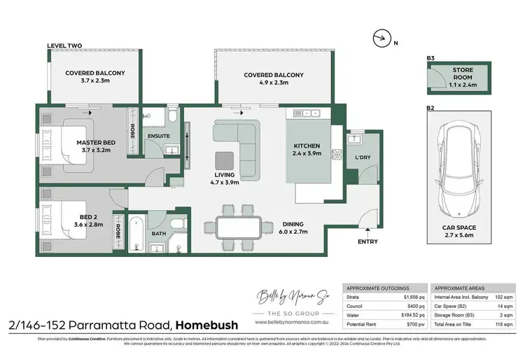 Floorplan of Homely unit listing, 2/146-152 Parramatta Road, Homebush NSW 2140