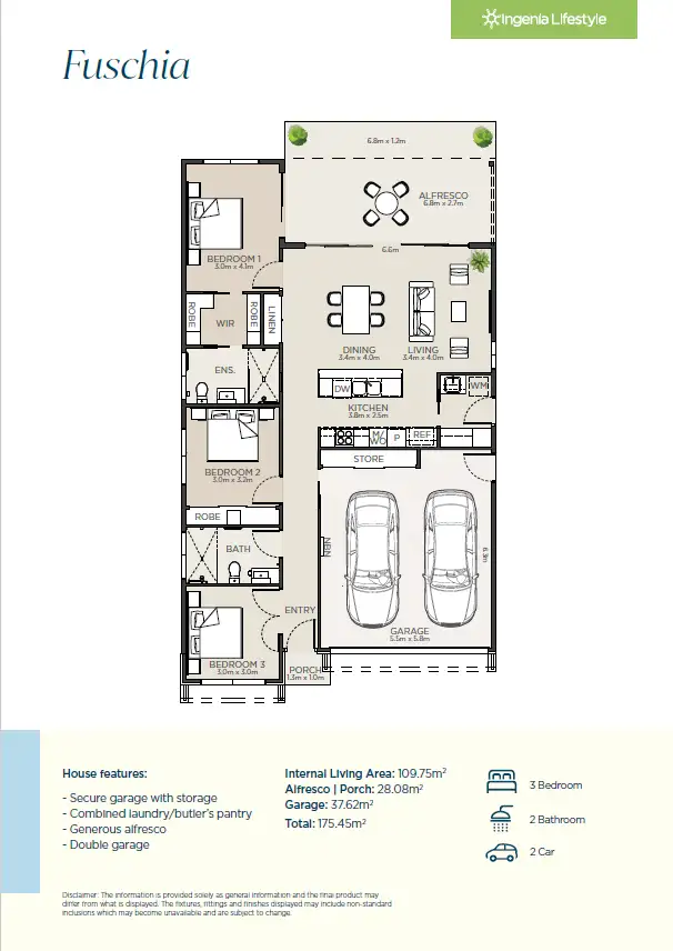 Floorplan of Homely retirement listing, Fuchsia/66 16 Trotter Road, Bobs Farm NSW 2316