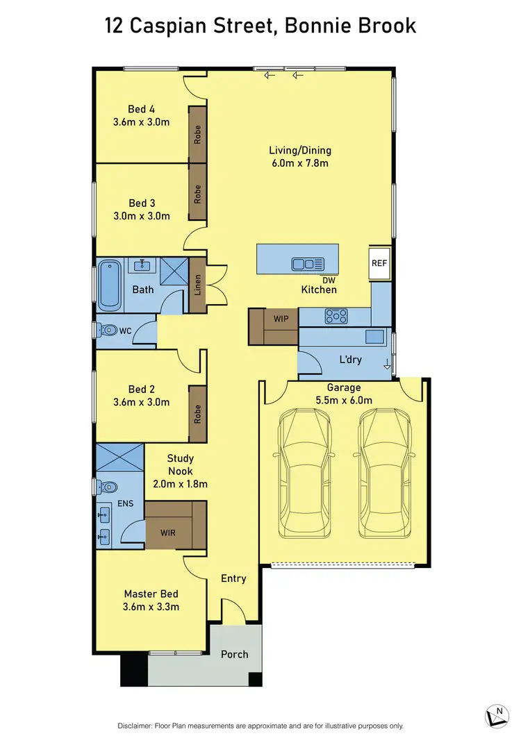 Floorplan of Homely house listing, 12 Caspian Street, Bonnie Brook VIC 3335