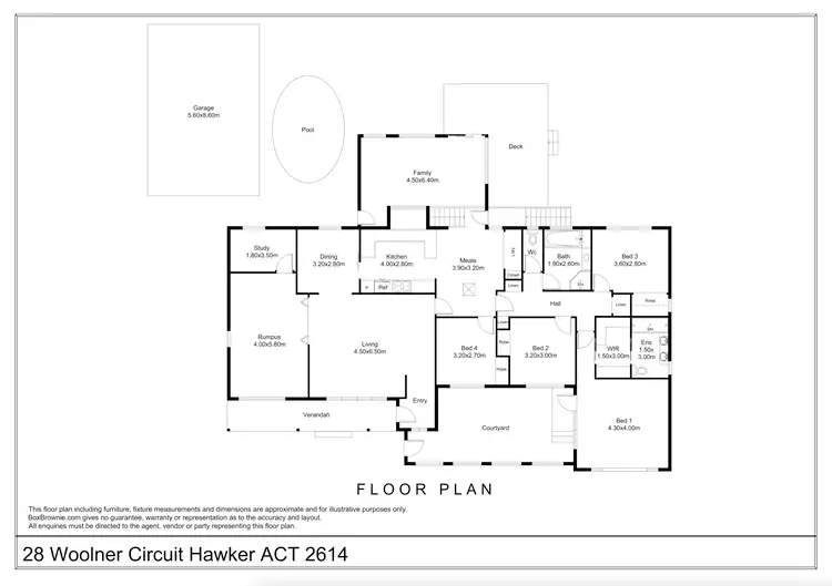 Floorplan of Homely house listing, 28 Woolner Circuit, Hawker ACT 2614