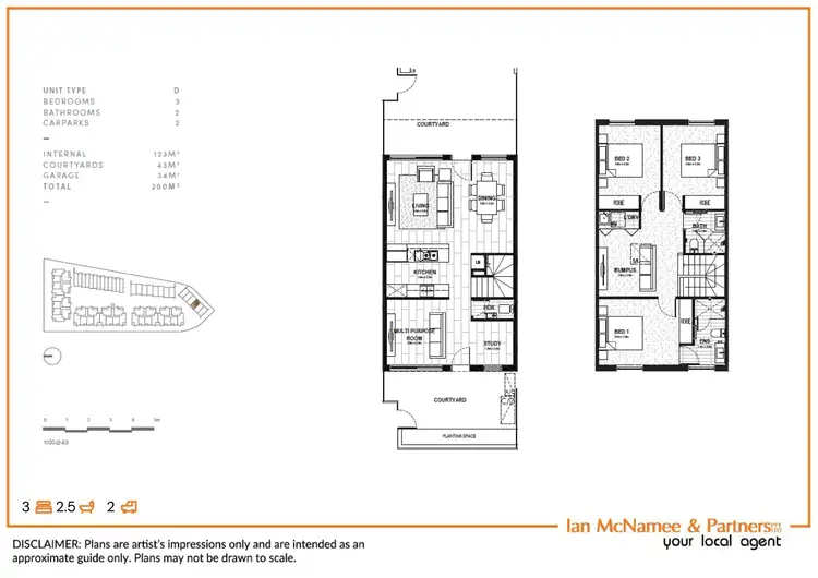 Floorplan of Homely townhouse listing, 5 McFarlane Avenue, Googong NSW 2620