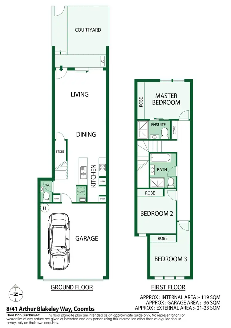 Floorplan of Homely townhouse listing, 8/41 Arther Blakeley Way, Coombs ACT 2611