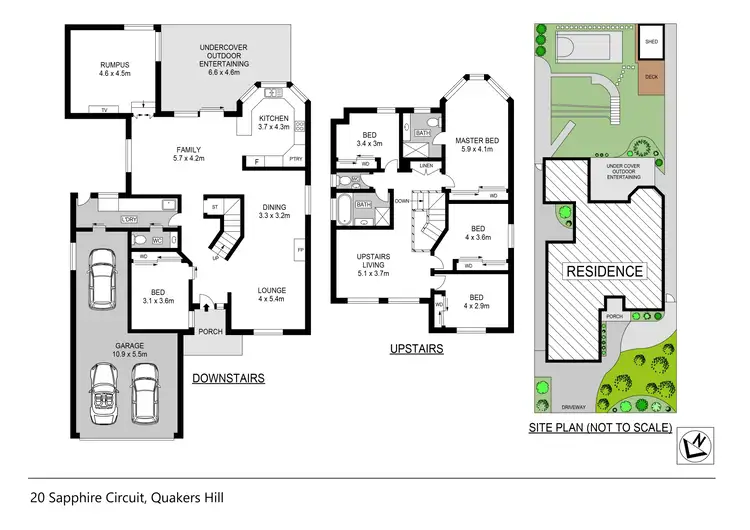 Floorplan of Homely house listing, 20 Sapphire Circuit, Quakers Hill NSW 2763