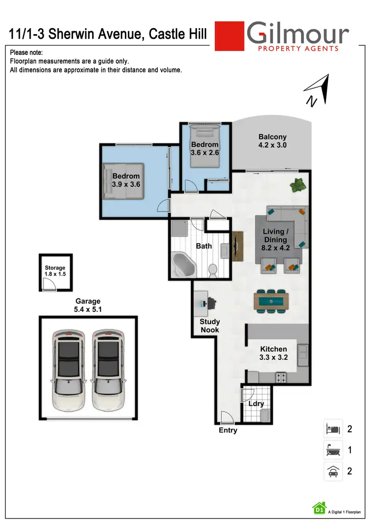 Floorplan of Homely unit listing, 11/1-3 Sherwin Avenue, Castle Hill NSW 2154