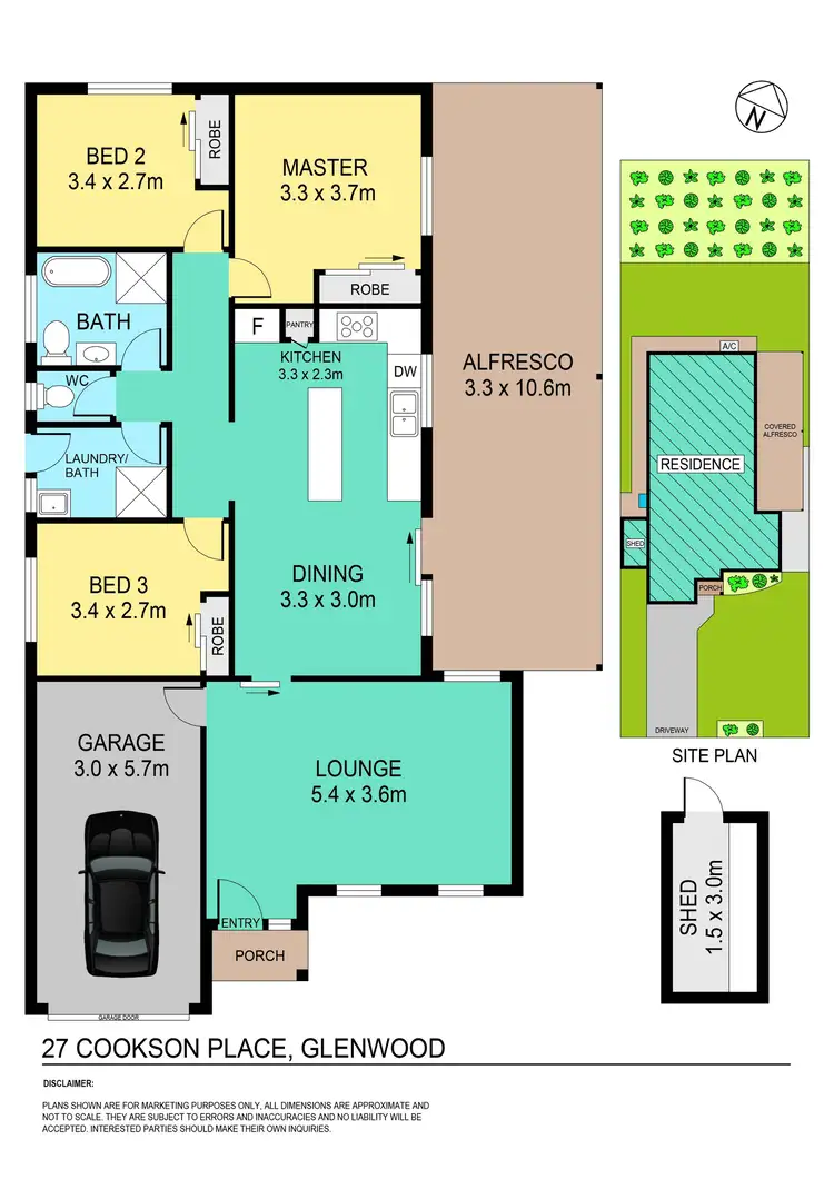 Floorplan of Homely house listing, 27 Cookson Place, Glenwood NSW 2768