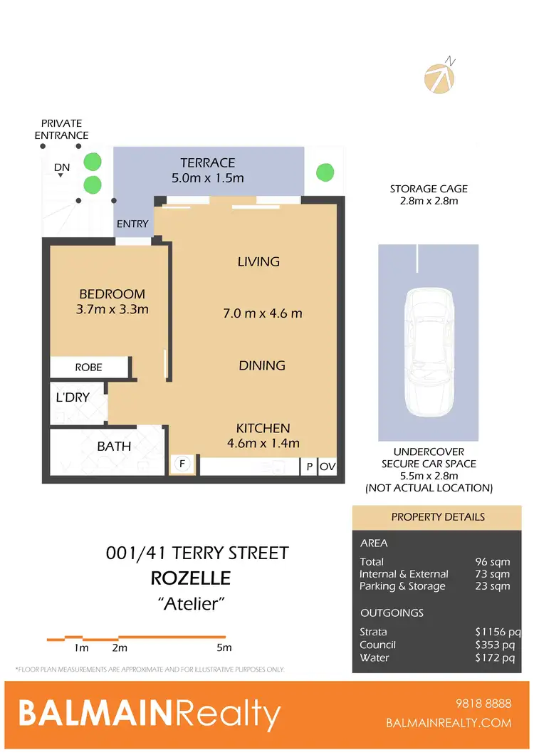 Floorplan of Homely apartment listing, 001/41 Terry Street, Rozelle NSW 2039
