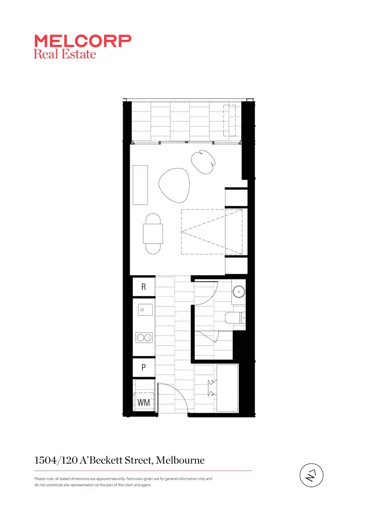 Floorplan of Homely apartment listing, 1504/120 A'beckett Street, Melbourne VIC 3000