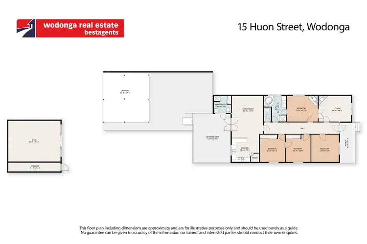 Floorplan of Homely house listing, 15 Huon Street, Wodonga VIC 3690