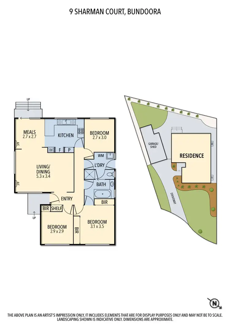 Floorplan of Homely house listing, 9 Sharman Court, Bundoora VIC 3083