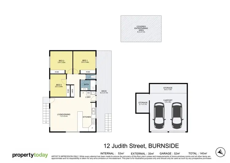 Floorplan of Homely house listing, 12 Judith Street, Burnside QLD 4560