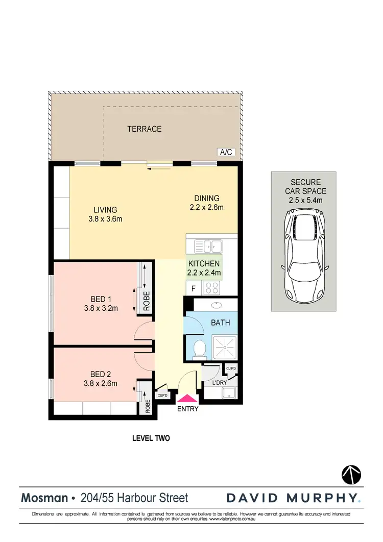 Floorplan of Homely apartment listing, 204/55 Harbour Street, Mosman NSW 2088