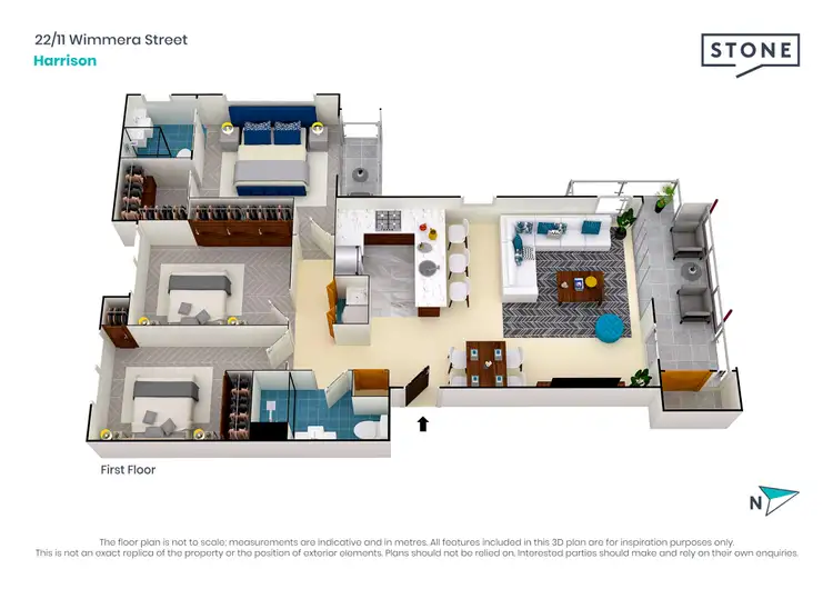 Floorplan of Homely apartment listing, 22/11 Wimmera Street, Harrison ACT 2914