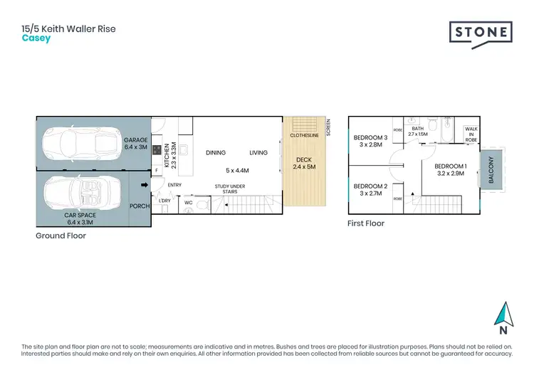 Floorplan of Homely townhouse listing, 15/5 Keith Waller Rise, Casey ACT 2913