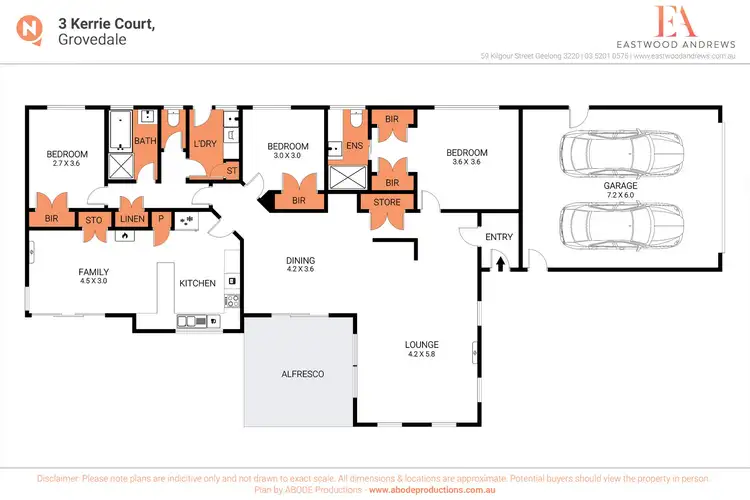 Floorplan of Homely house listing, 3 Kerrie Court, Grovedale VIC 3216