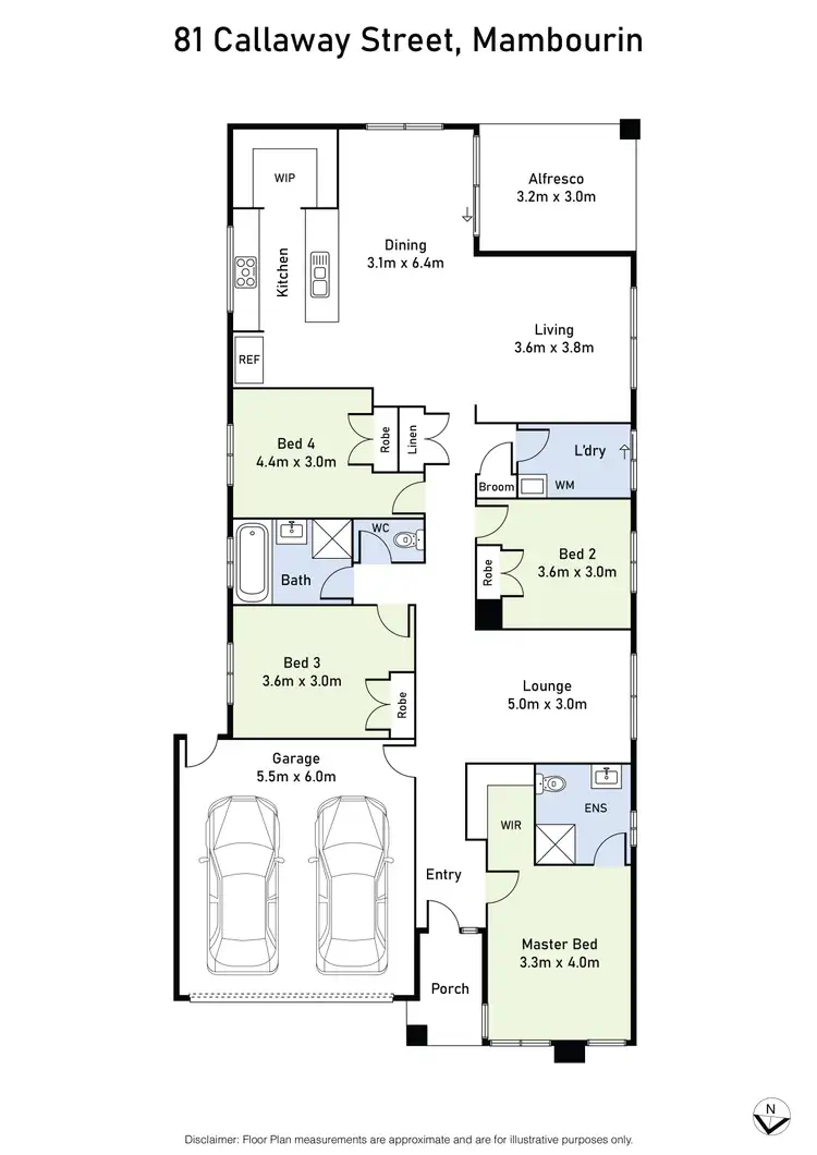 Floorplan of Homely house listing, 81 Callaway Street, Mambourin VIC 3024