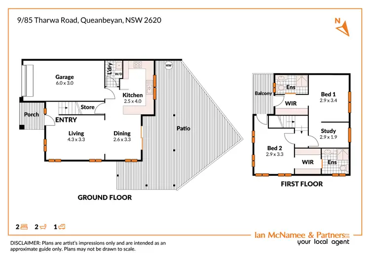 Floorplan of Homely townhouse listing, 9/83-85 Tharwa Road, Queanbeyan West NSW 2620