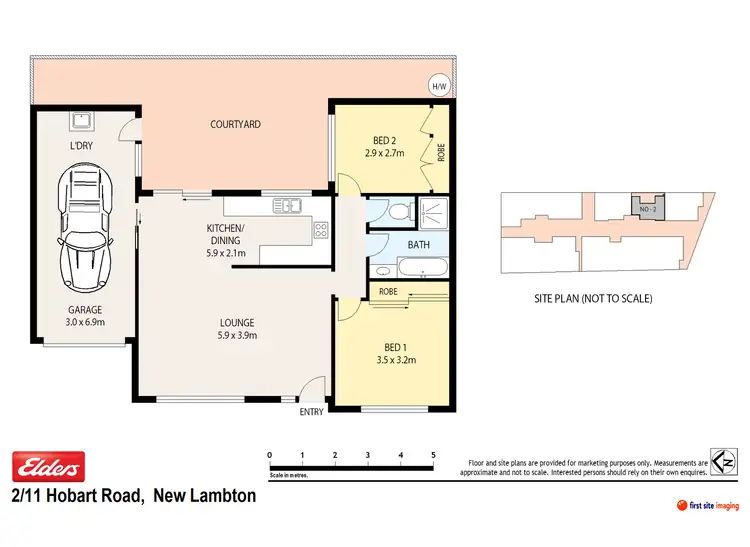 Floorplan of Homely villa listing, 2/11 Hobart Road, New Lambton NSW 2305