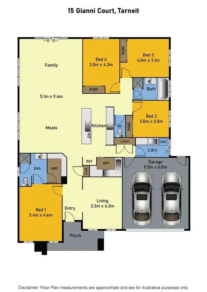 Floorplan of Homely house listing, 15 Gianni Court, Tarneit VIC 3029
