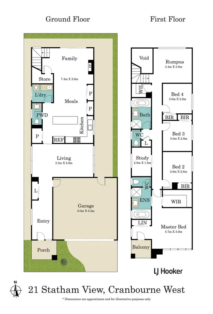 Floorplan of Homely house listing, 21 Statham View, Cranbourne West VIC 3977