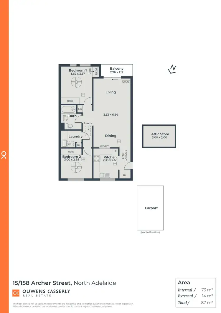 Floorplan of Homely unit listing, 15/158 Archer Street, North Adelaide SA 5006