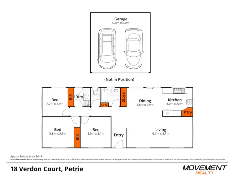 Floorplan of Homely house listing, 18 Verdon Court, Petrie QLD 4502
