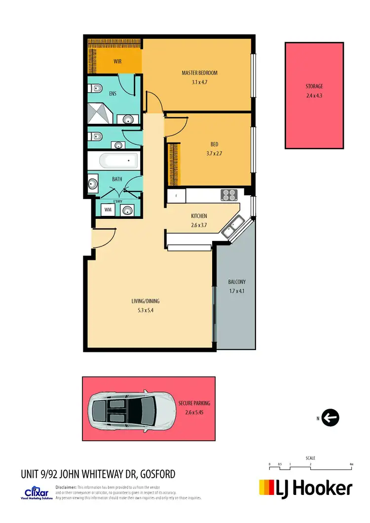 Floorplan of Homely apartment listing, 9/92 John Whiteway Drive, Gosford NSW 2250
