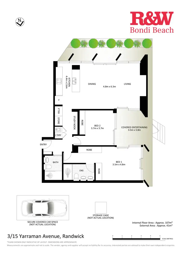 Floorplan of Homely apartment listing, 3/15 Yarraman Avenue, Randwick NSW 2031