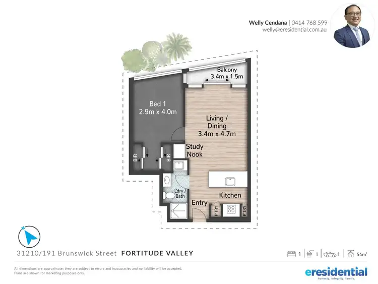Floorplan of Homely unit listing, 31210/191 Brunswick Street, Fortitude Valley QLD 4006