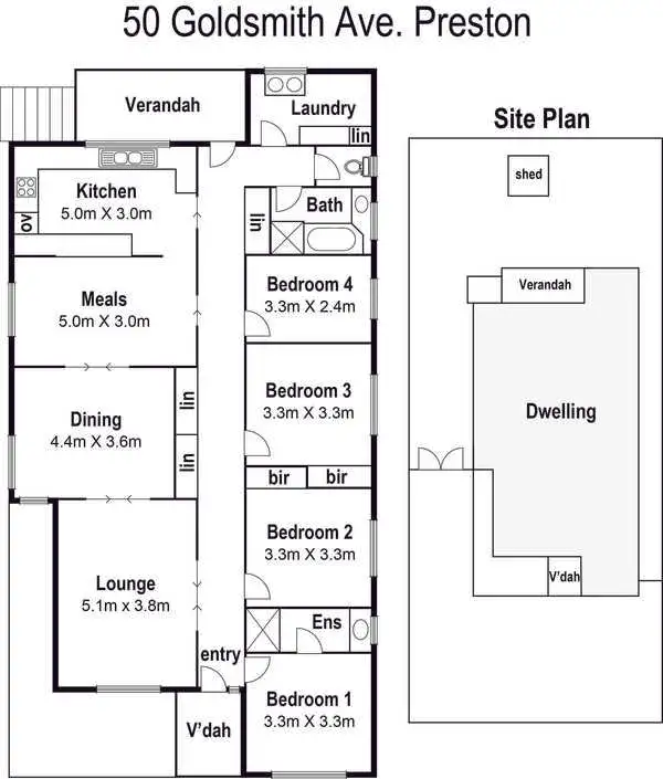 Floorplan of Homely house listing, 50 Goldsmith Avenue, Preston VIC 3072