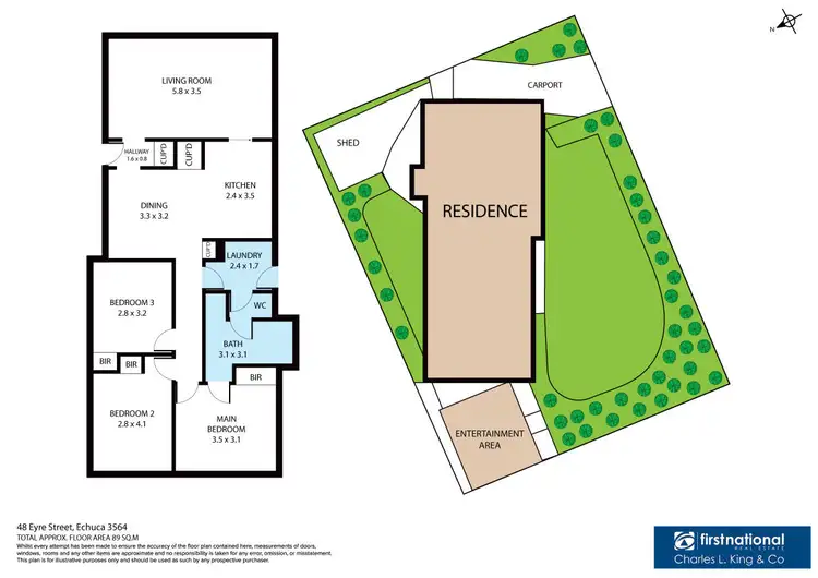 Floorplan of Homely house listing, 48 Eyre Street, Echuca VIC 3564