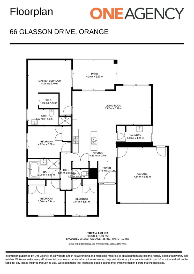 Floorplan of Homely house listing, 66 Glasson Drive, Orange NSW 2800