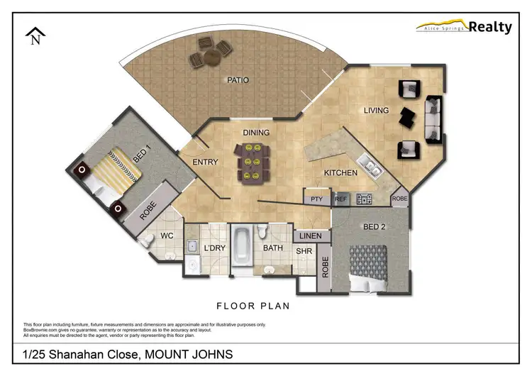 Floorplan of Homely unit listing, 1/25 Shanahan Close, Mount Johns NT 874