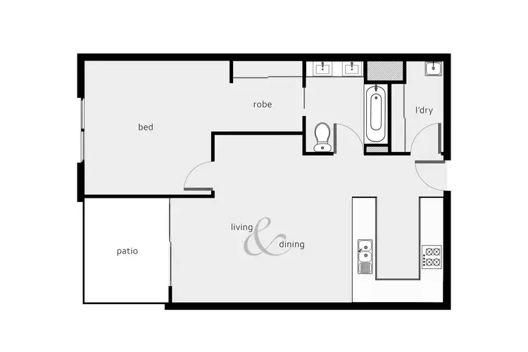 Floorplan of Homely apartment listing, 125/12-21 Gregory Street, Westcourt QLD 4870