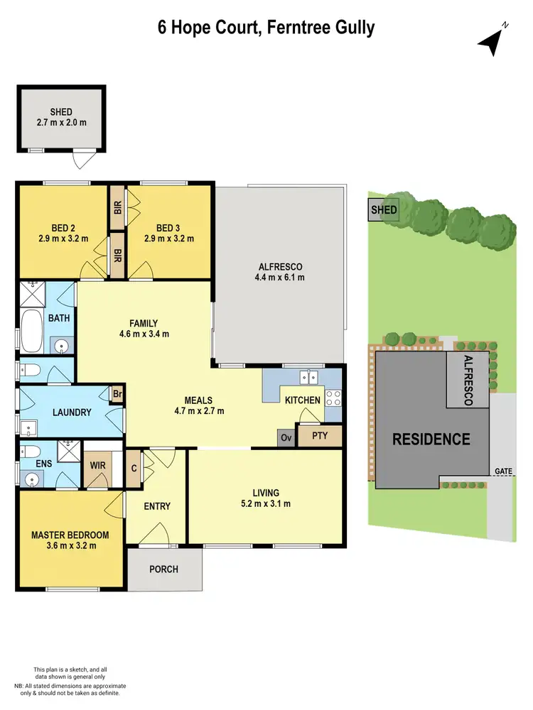 Floorplan of Homely house listing, 6 Hope Court, Ferntree Gully VIC 3156