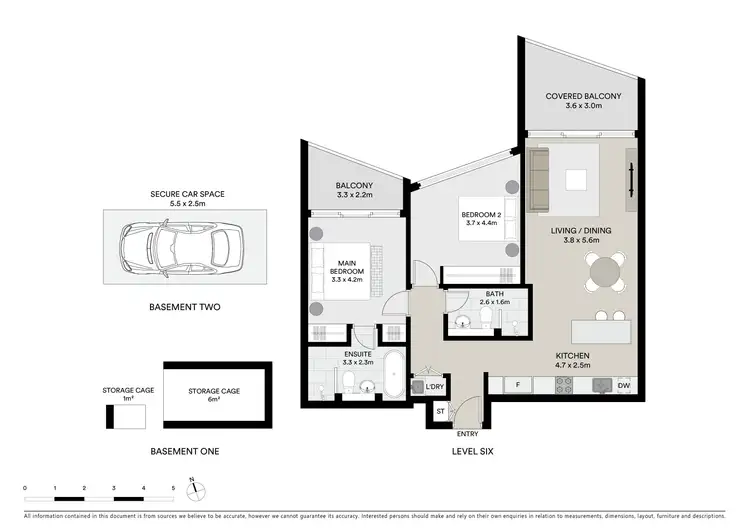 Floorplan of Homely apartment listing, 1606/18-20 Ocean Street North, Bondi NSW 2026