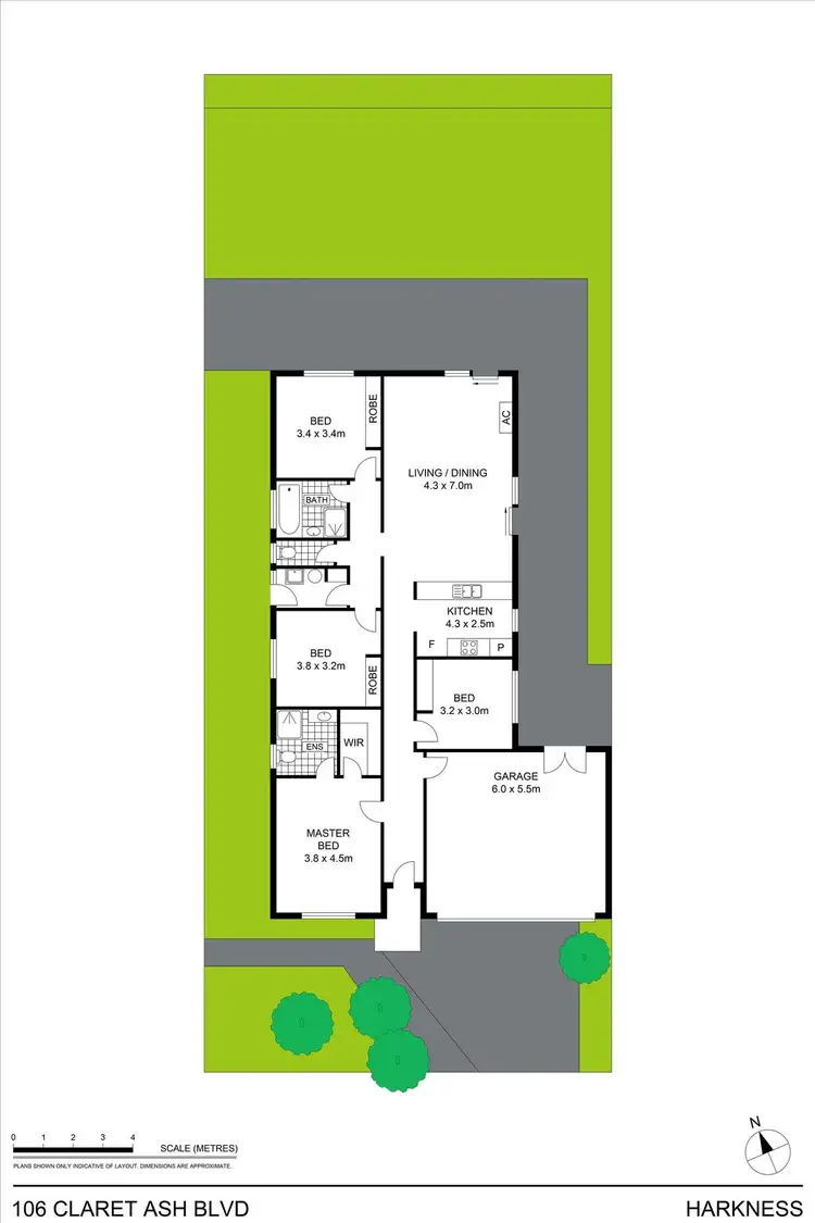 Floorplan of Homely house listing, 106 Claret Ash Boulevard, Harkness VIC 3337