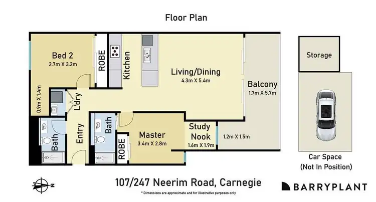 Floorplan of Homely apartment listing, 107/247 Neerim Road, Carnegie VIC 3163