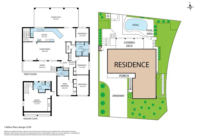 Floorplan of Homely house listing, 1 Ballina Place, Bangor NSW 2234